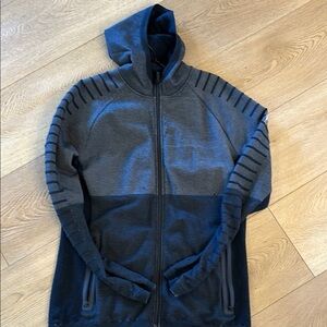 Smartwool 2 tone blue intraknit hooded sweatshirt